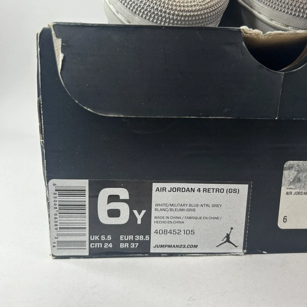 Nike Shoes Air Jordan 4 Retro GS “Military Blue” 2024 - Picture 8 of 10